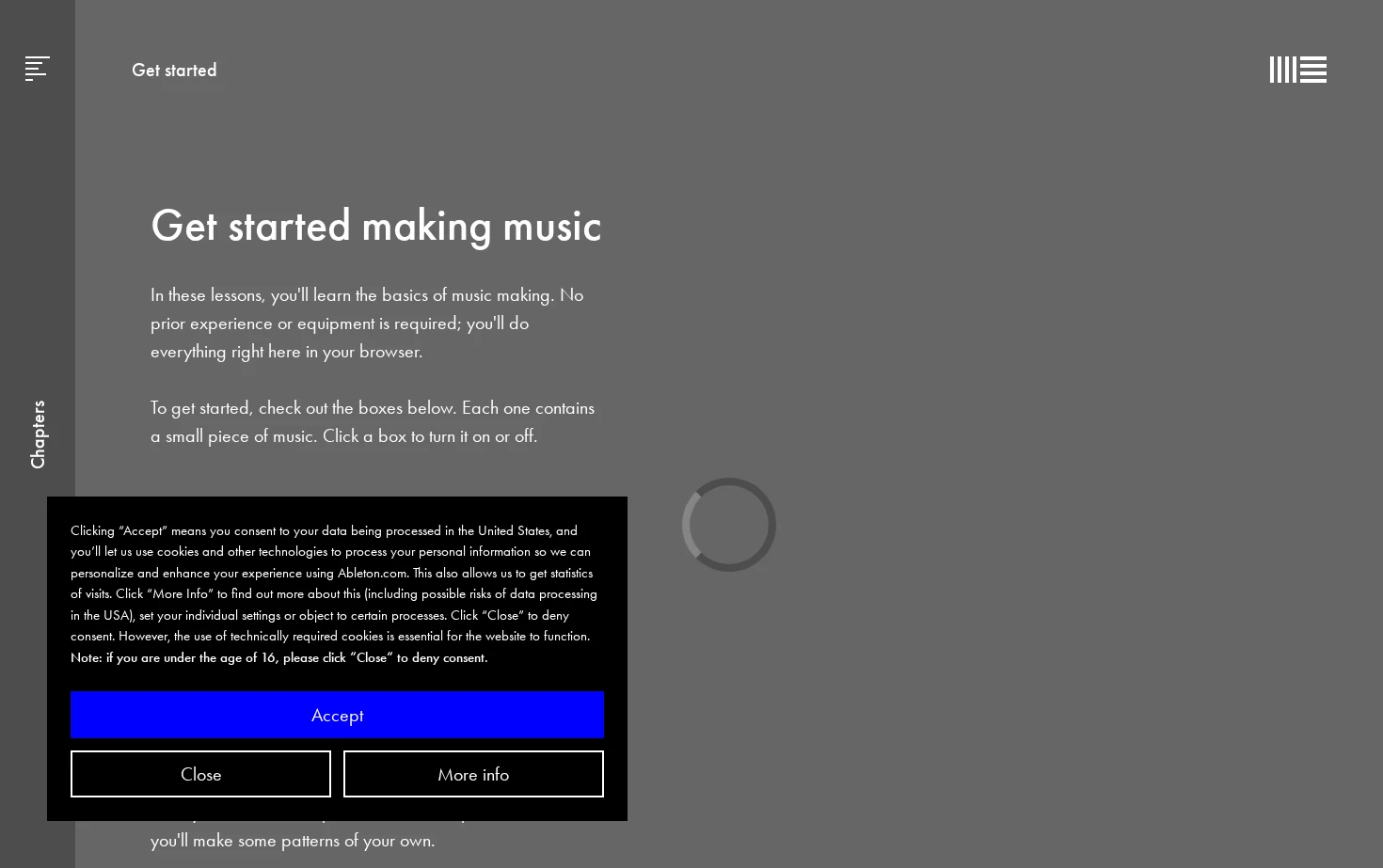 Learning Music 页面快照